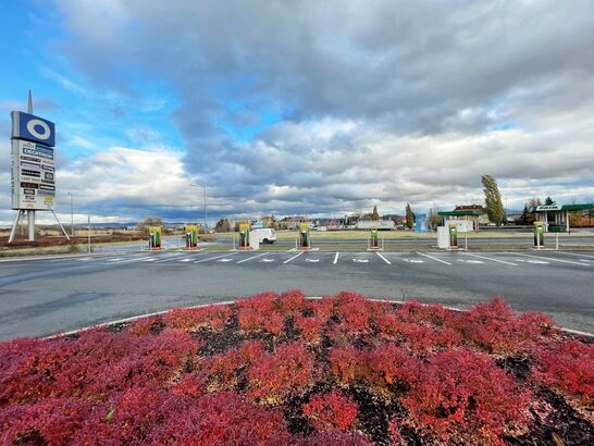 Nabíjecí stanice ČEZ u OC Olympia Teplice