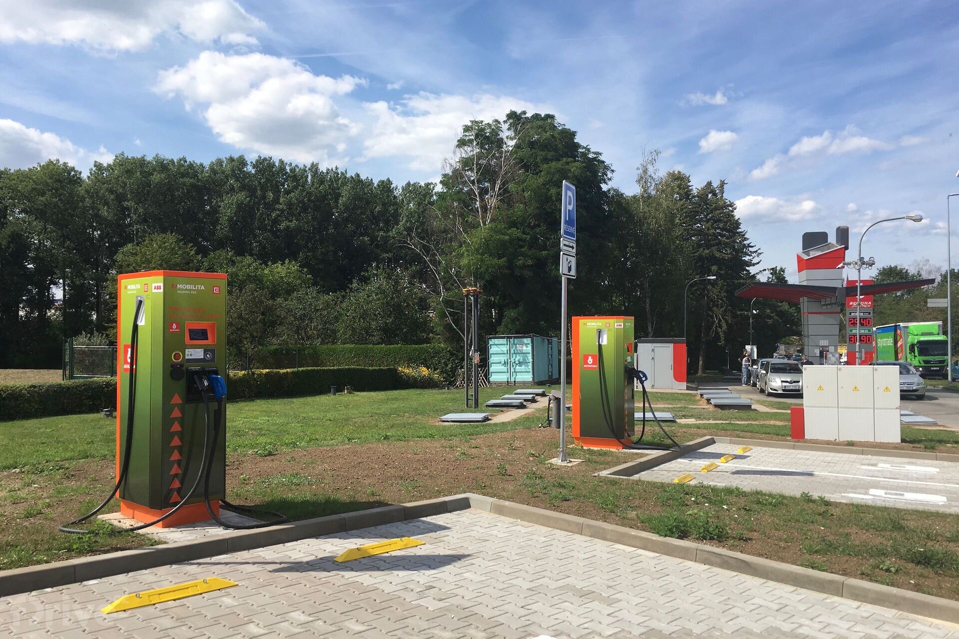 Nabíjecí stanice ČEZ ve Vysokém Mýtě