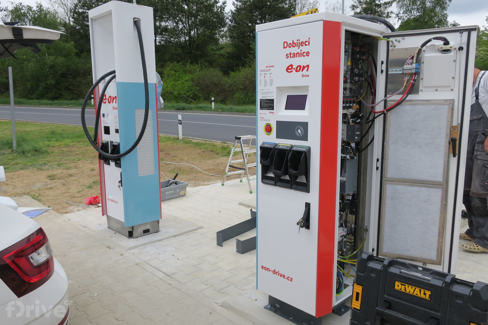 Nabíjecí stanice e.on na Rozvadově
