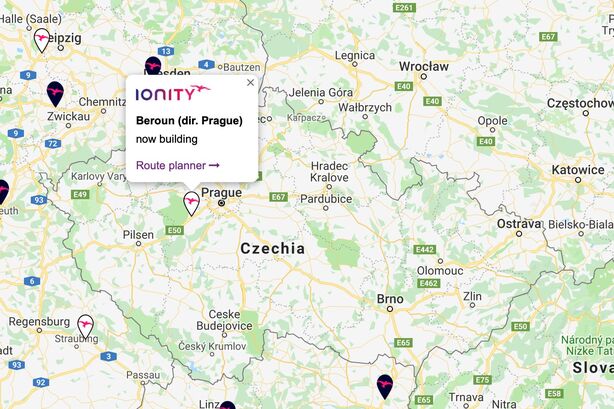 Nabíjecí stanice IONITY v České republice