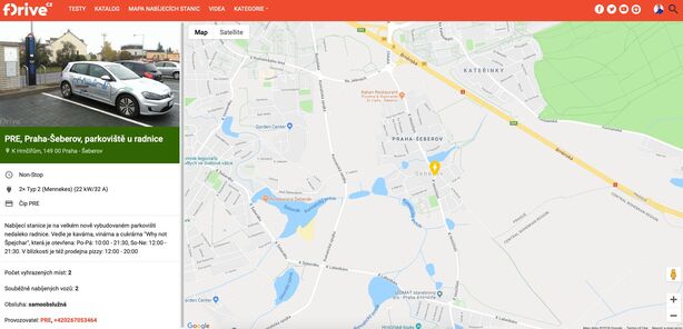 Nabíjecí stanice PRE Šeberov