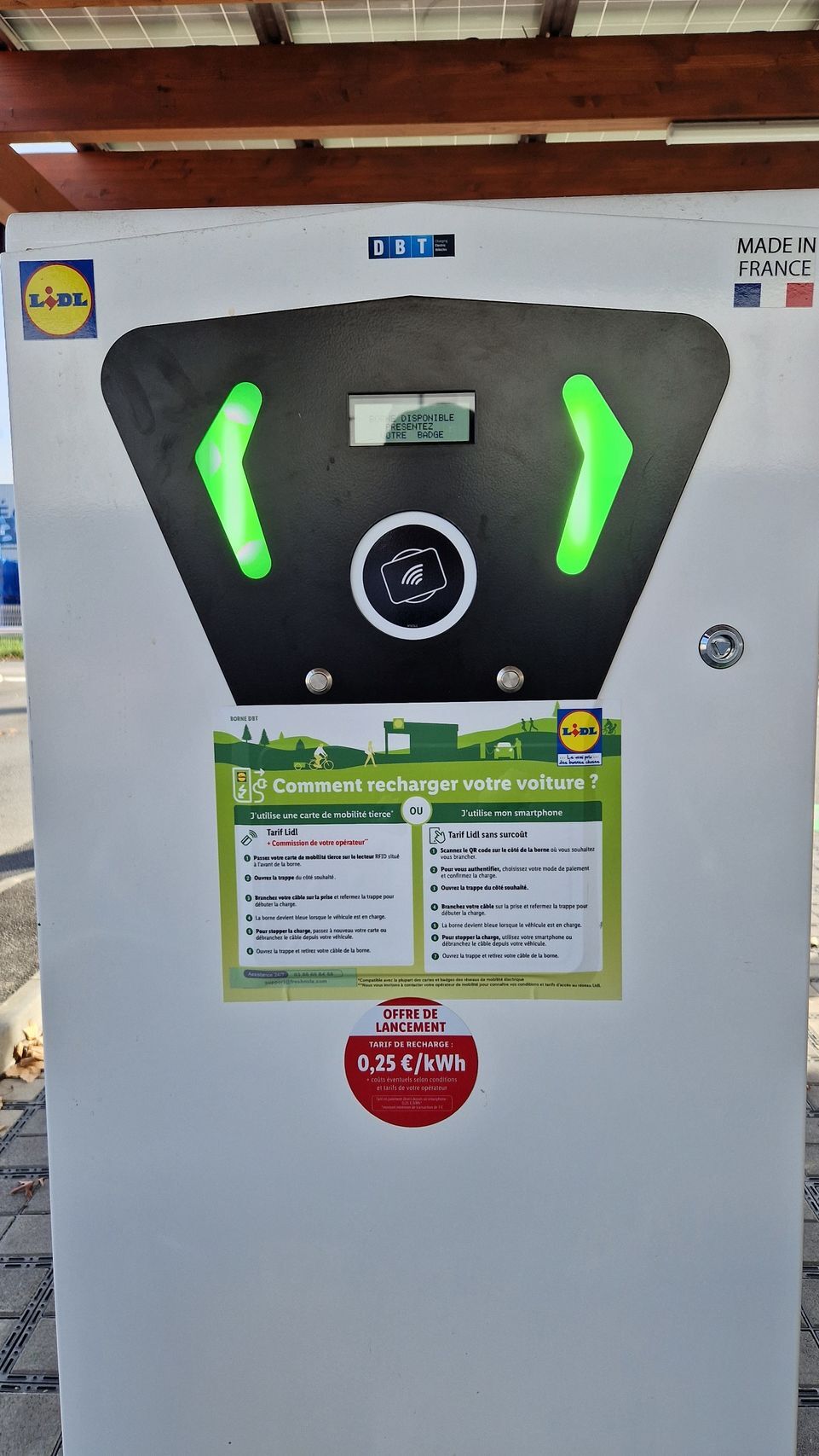 Nabíječka Lidl ve Francii