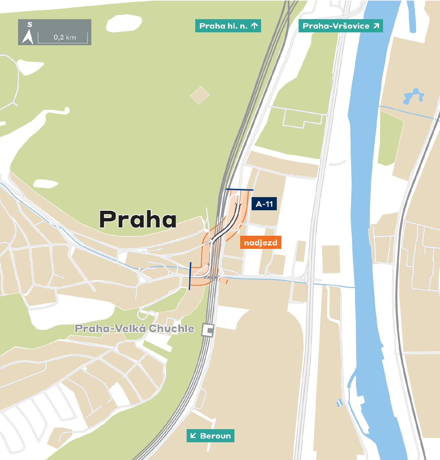 Nadjez Velká Chuchle mapa