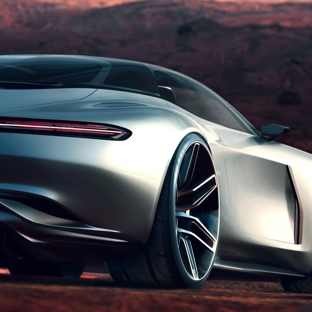 návrh elektrického Porsche 928