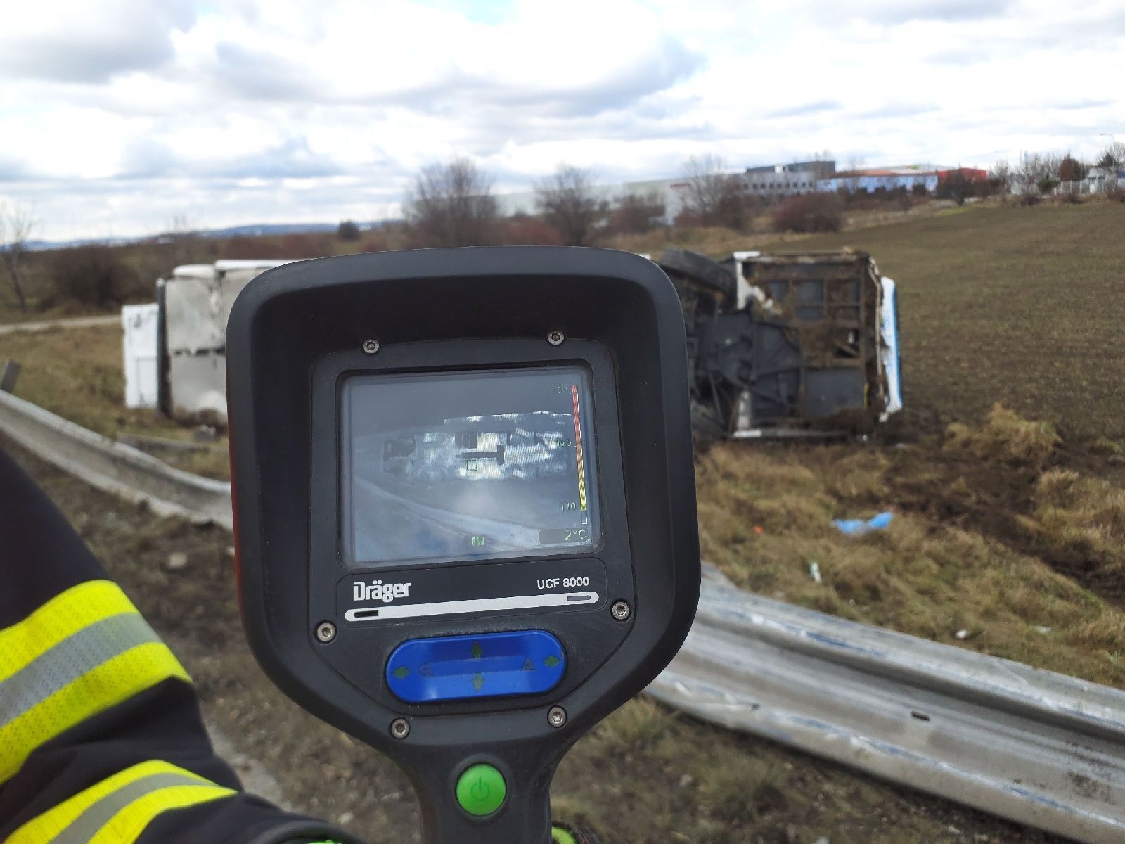 Nehoda elektrobusu na D1