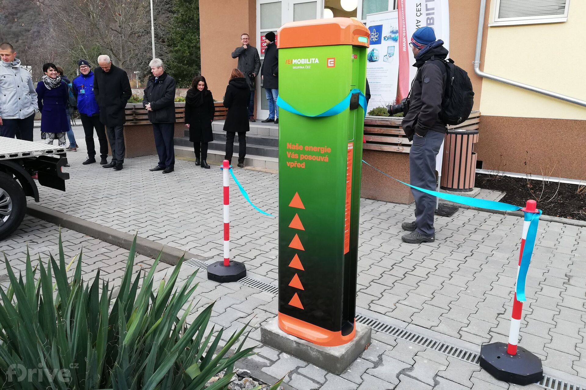 Otevření nové nabíjecí stanice ČEZ Husinec