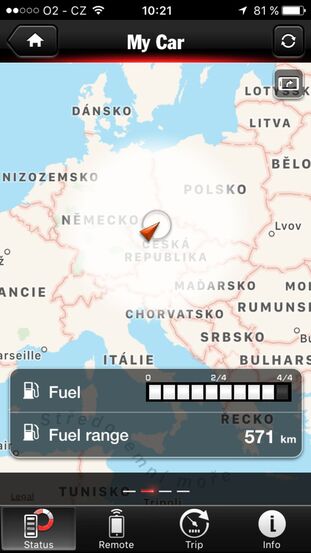 Porsche Panamera aplikace iOS