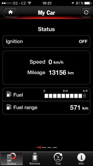 Porsche Panamera aplikace iOS