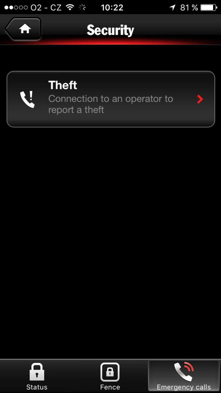 Porsche Panamera aplikace iOS