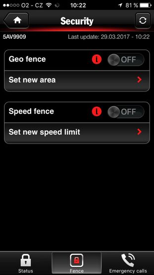 Porsche Panamera aplikace iOS
