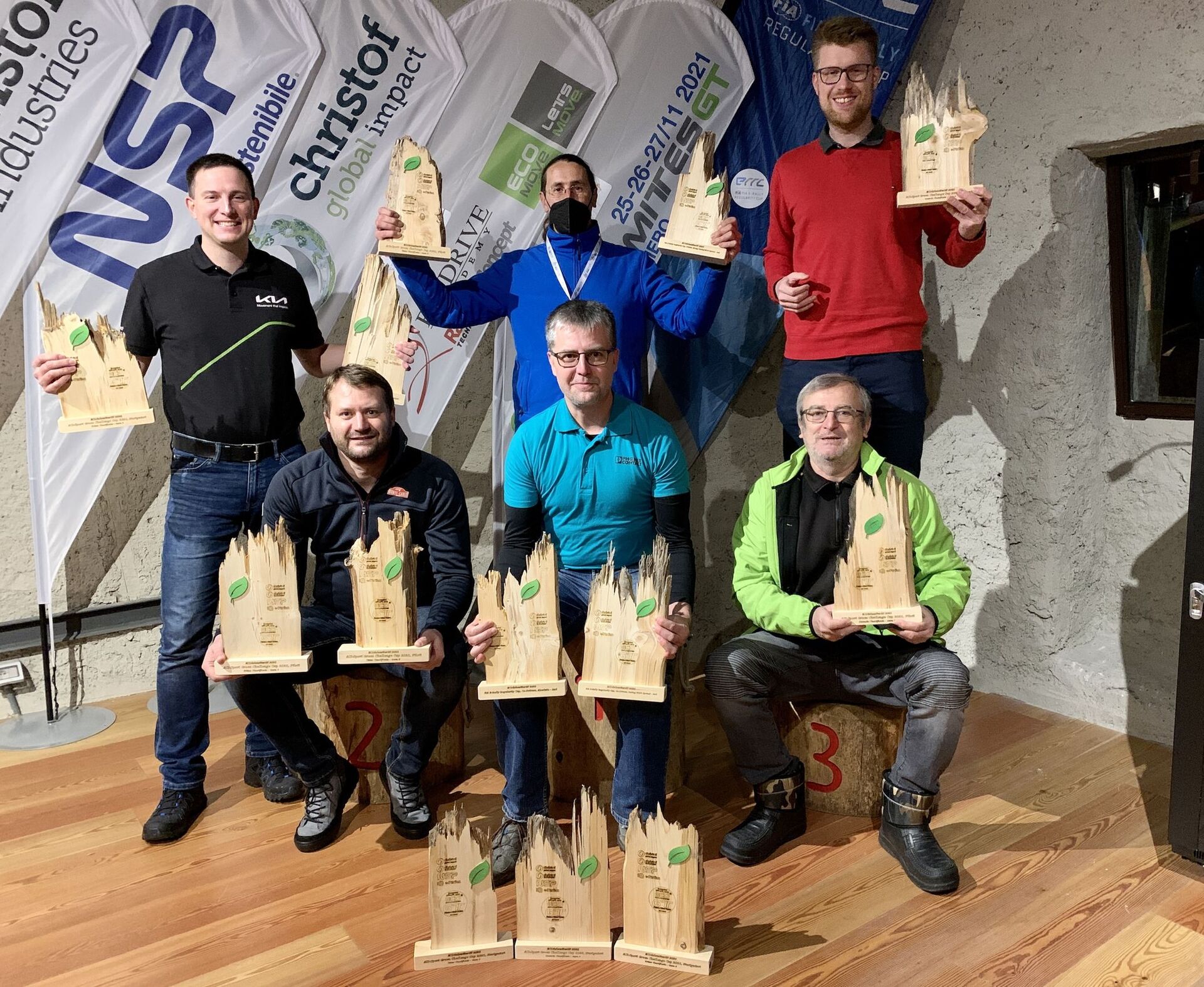 Posádky s českou vlajkou na Eco Rally Dolomity 2021