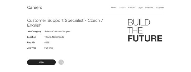 Pracovní pozice Tesla