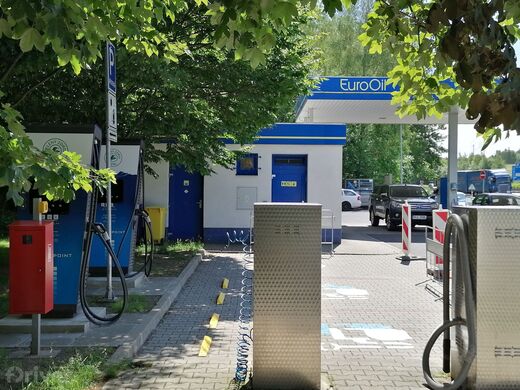 PRE, dálnice D 13 směr Karlovy Vary, Chrastava, čerpací stanice EuroOil