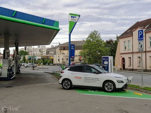 PRE, Havlíčkův Brod, Humpolecká ul., čerpací stanice OMV,