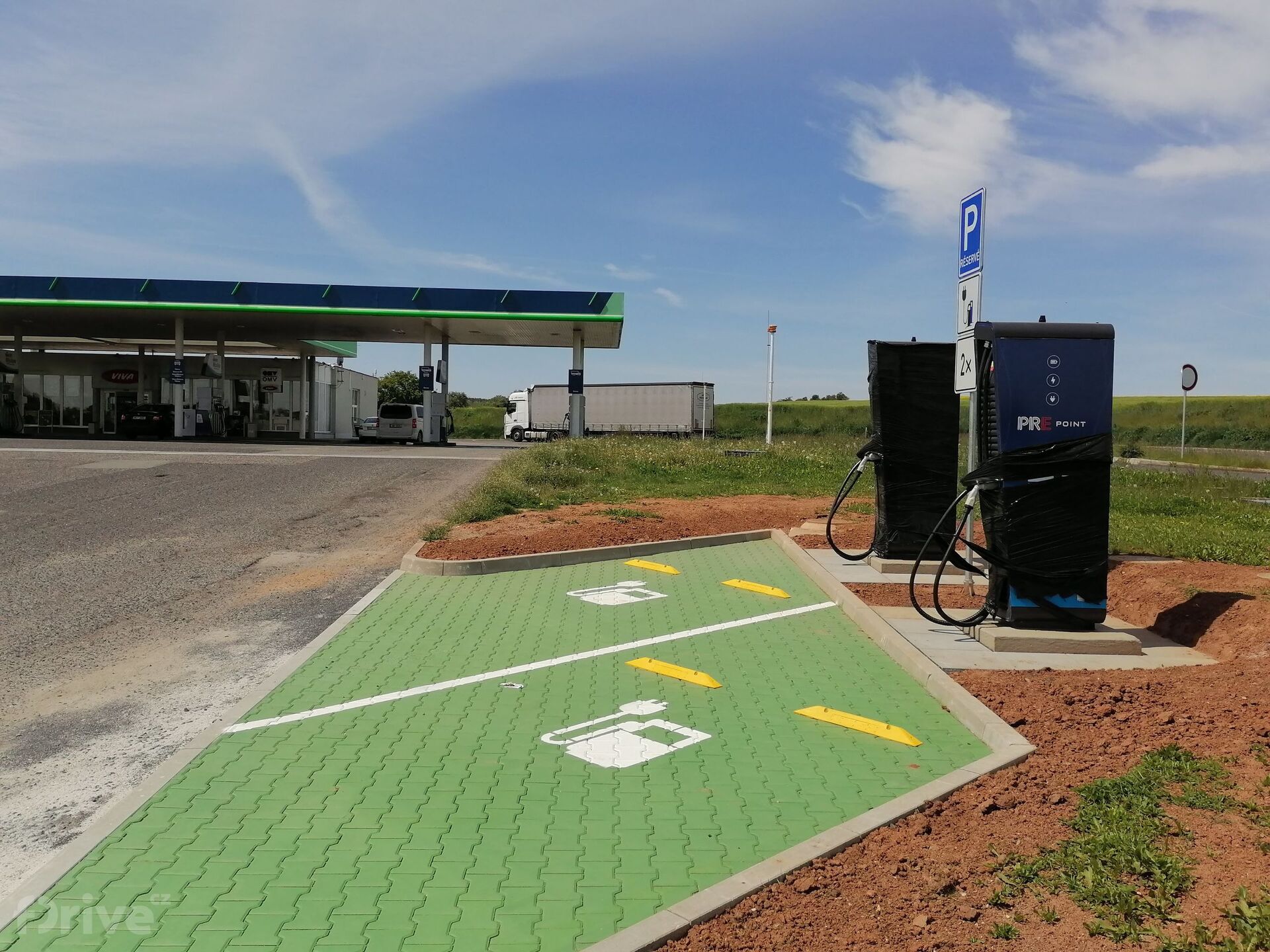 PRE, Kolešov - silnice č.6 směr Karlovy Vary, čerpací stanice OMV