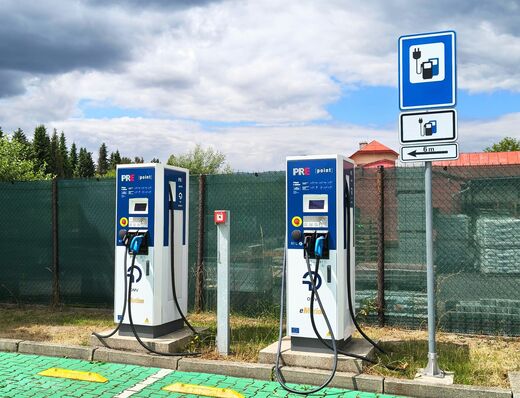 PRE, Mariánské Lázně, Plzeňská třída, čerpací stanice OMV