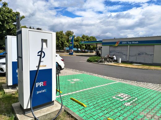 PRE, Mariánské Lázně, Plzeňská třída, čerpací stanice OMV