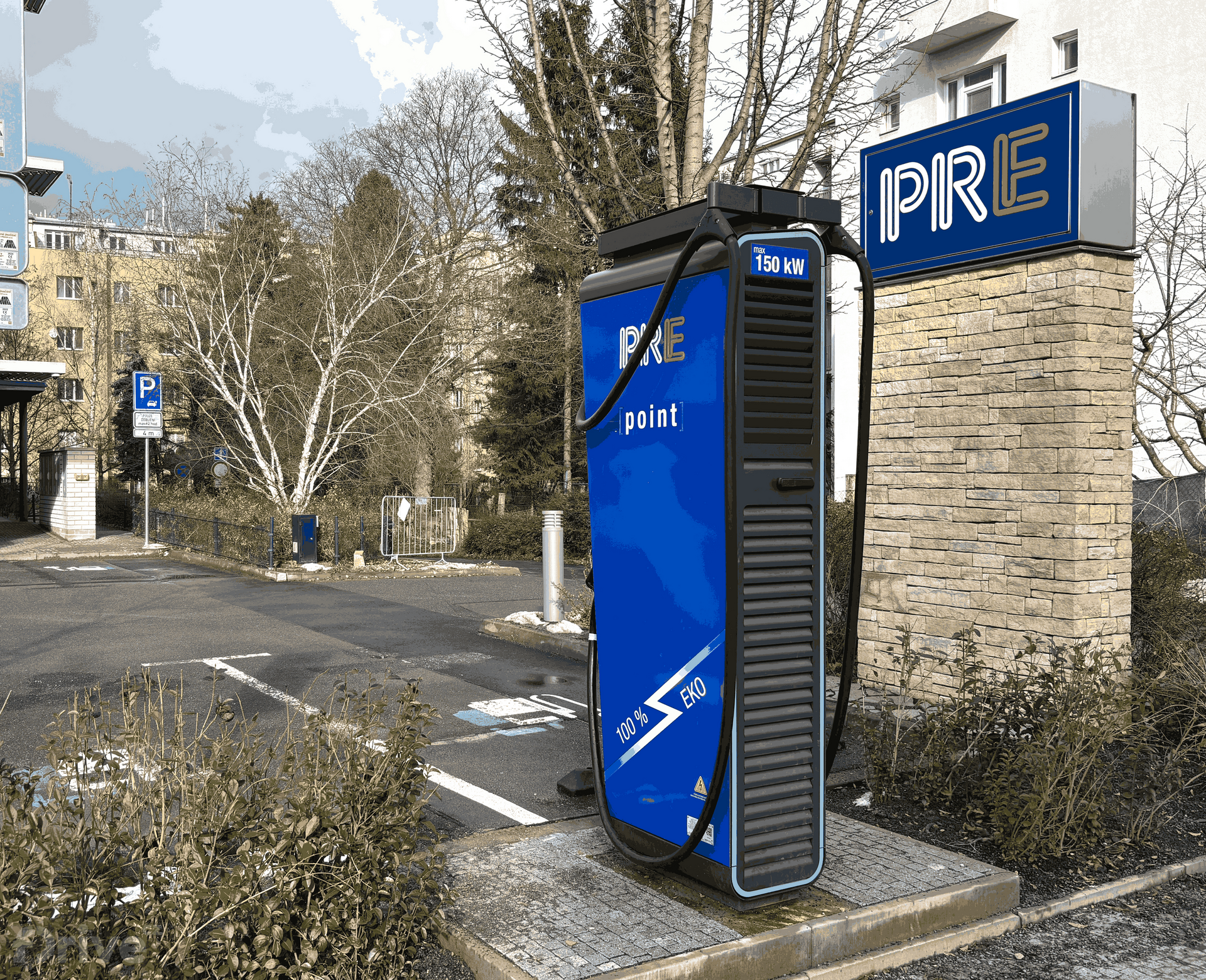 PRE, Praha 10, ul. Na Hroudě, budova ústředí PRE