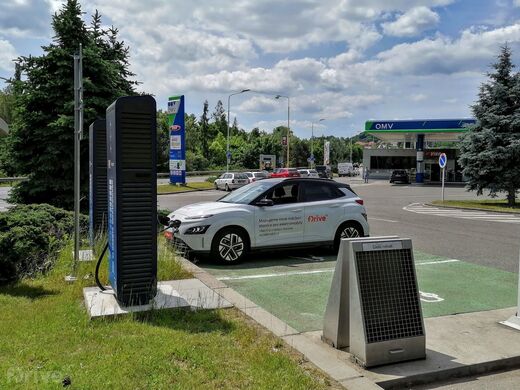 PRE, Příbram, Evropská ul. směr Praha, čerpací stanice OMV
