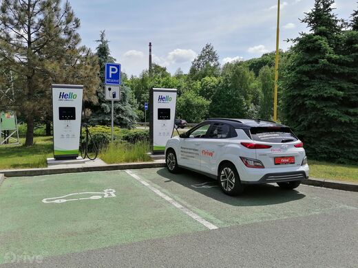 PRE, Příbram, Evropská ul. směr Praha, čerpací stanice OMV