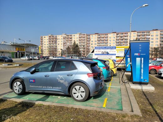 PRE, Prostějov, Plumlovská ul., čerpací stanice OMV,