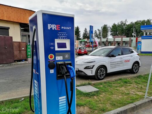 PRE, Tuchlovice, Karlovarská ul., čerpací stanice EuroOil