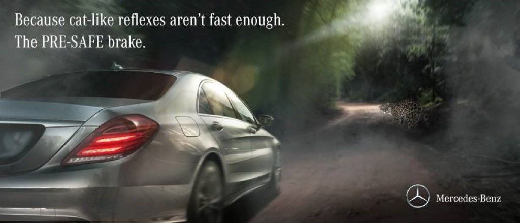 Reklama Mercedesu na PRE-SAFE systém