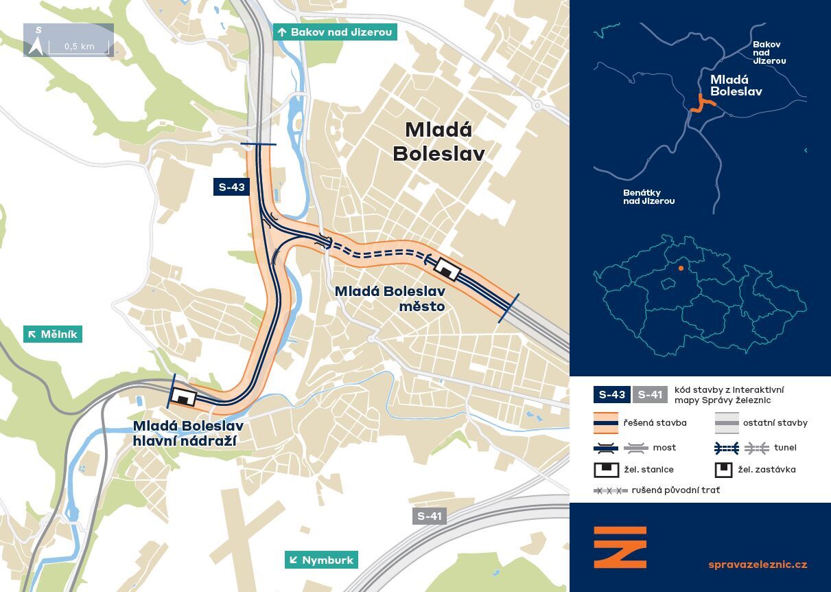 Rekonstrukce traťového úseku Mladá Boleslav město – Mladá Boleslav hl. n.