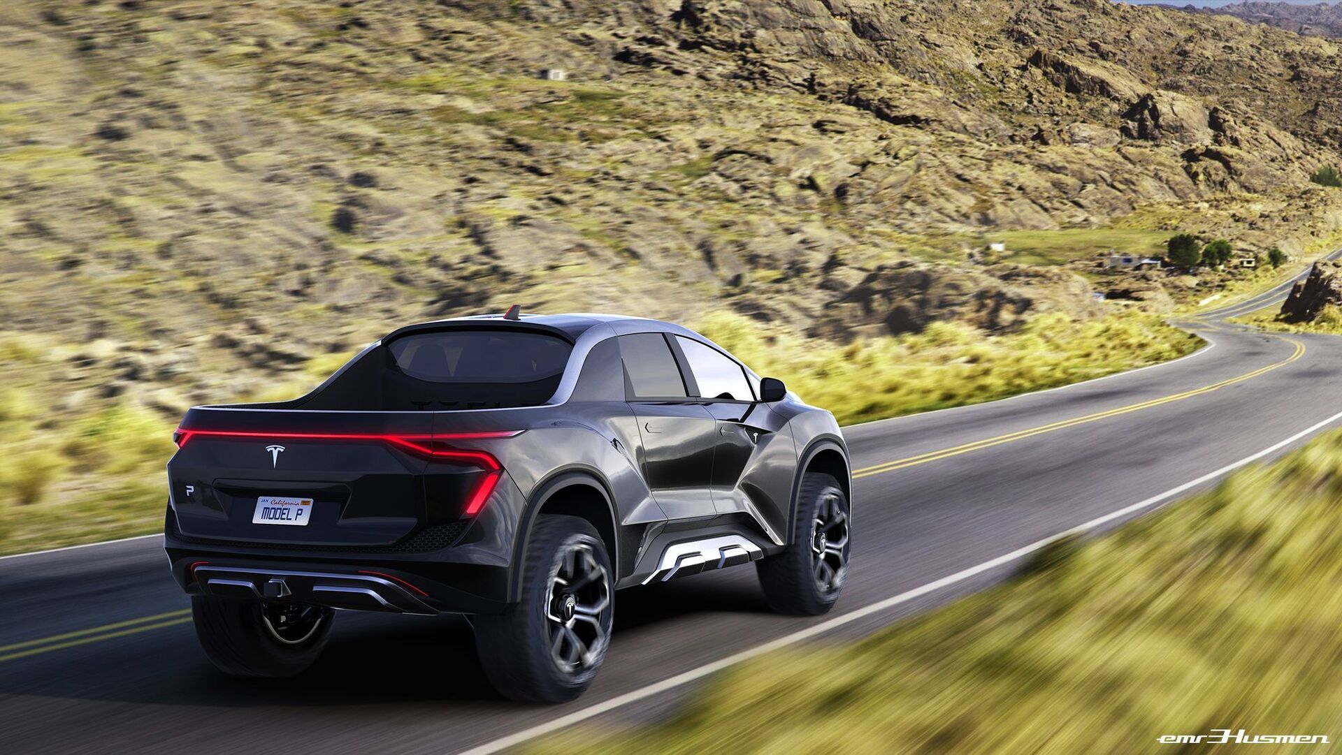 Render picku-upu od Tesly