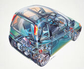 Řez vozem Fiat Downtown