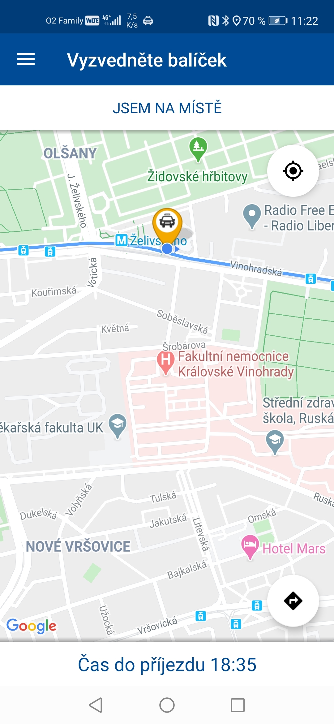 Řidičská aplikace Liftago