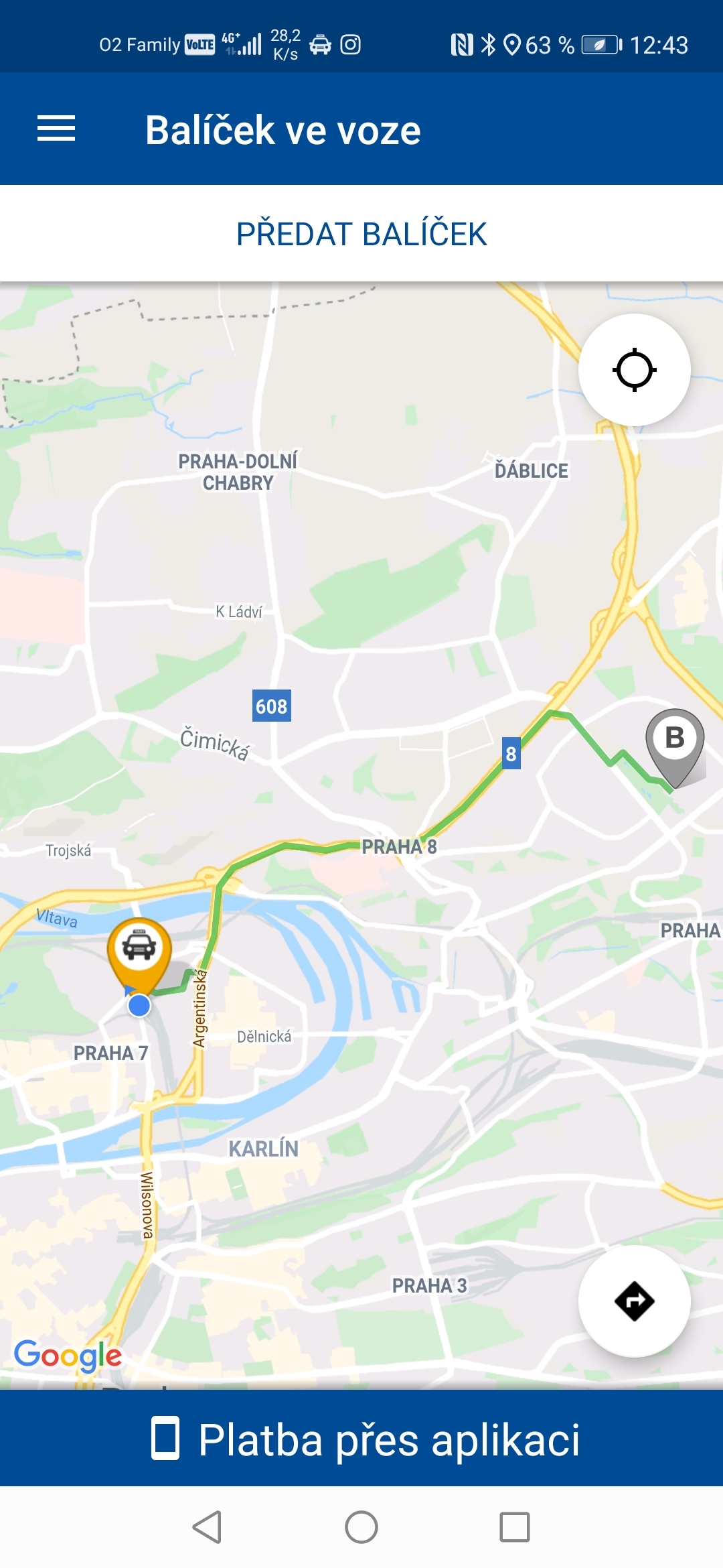 Řidičská aplikace Liftago