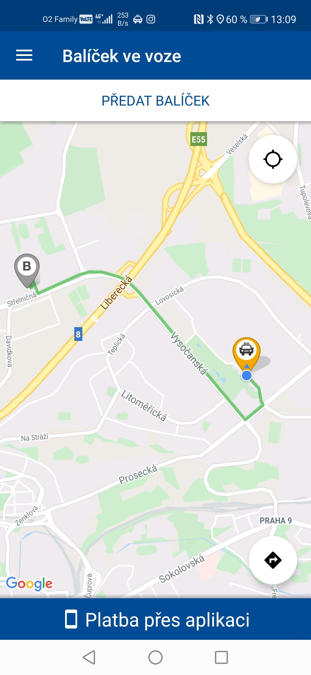 Řidičská aplikace Liftago