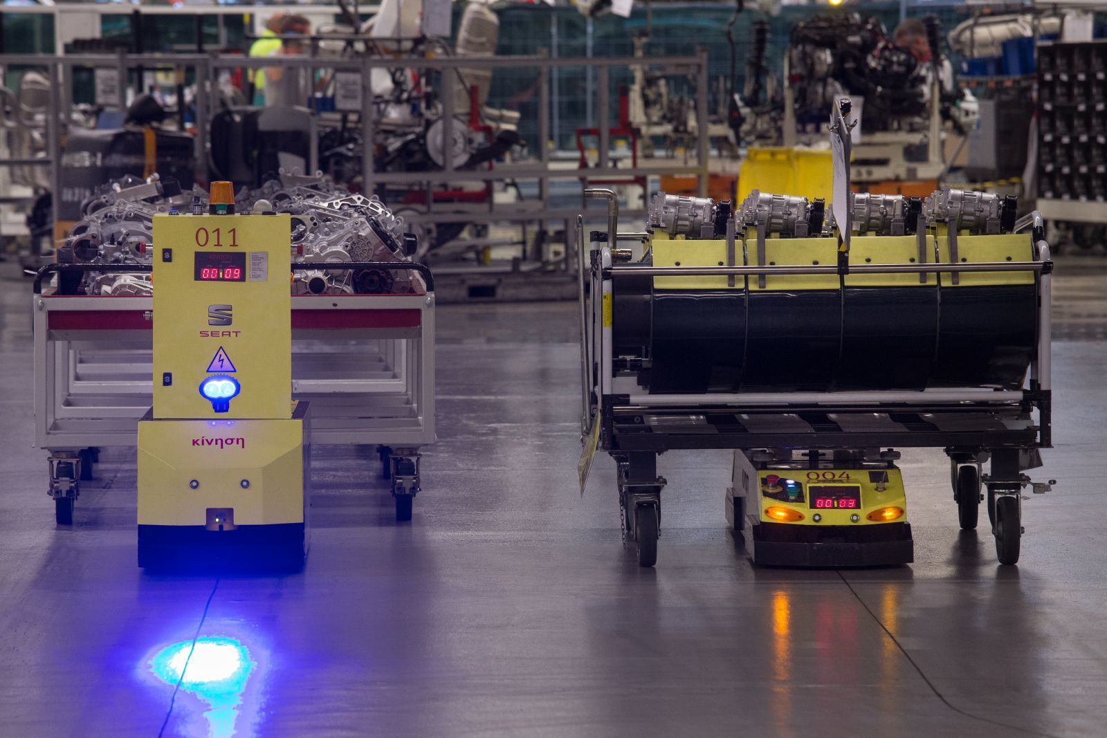 Roboti v továrně SEAT