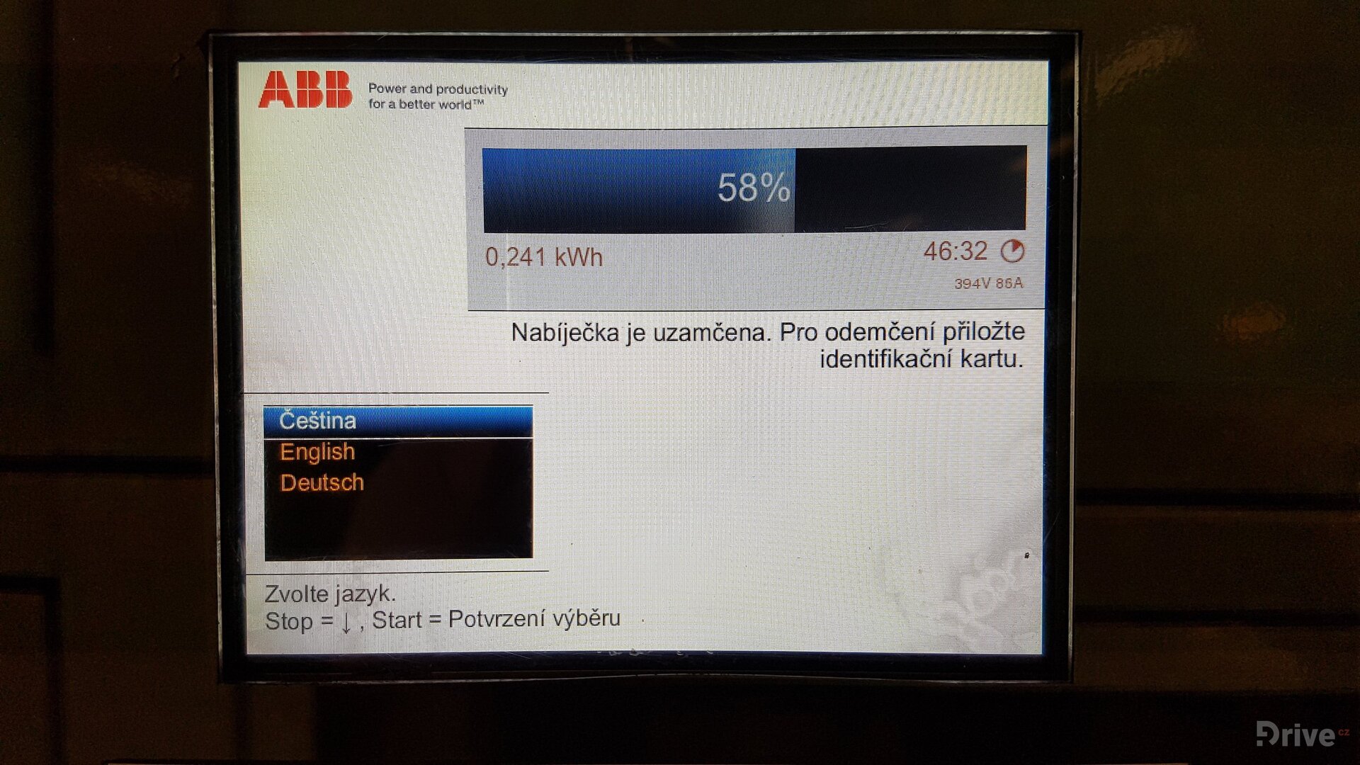 Rychlonabíjecí stanice PRE