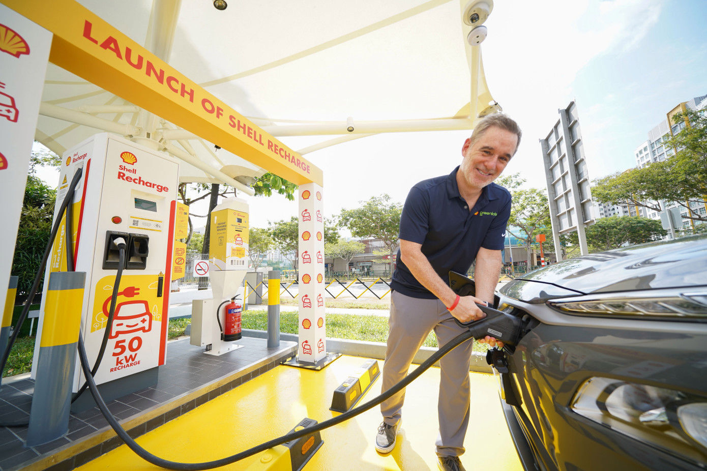 Rychlonabíječka Shell Greenlots v Singapuru