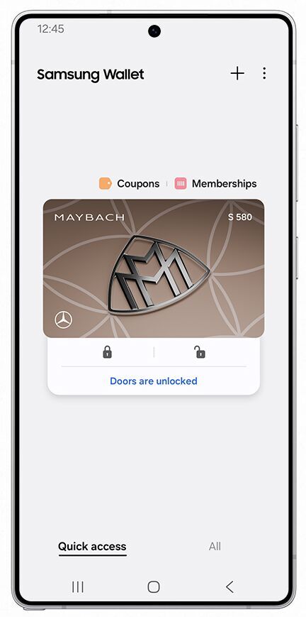 Samsung Wallet a Mercedes-Benz