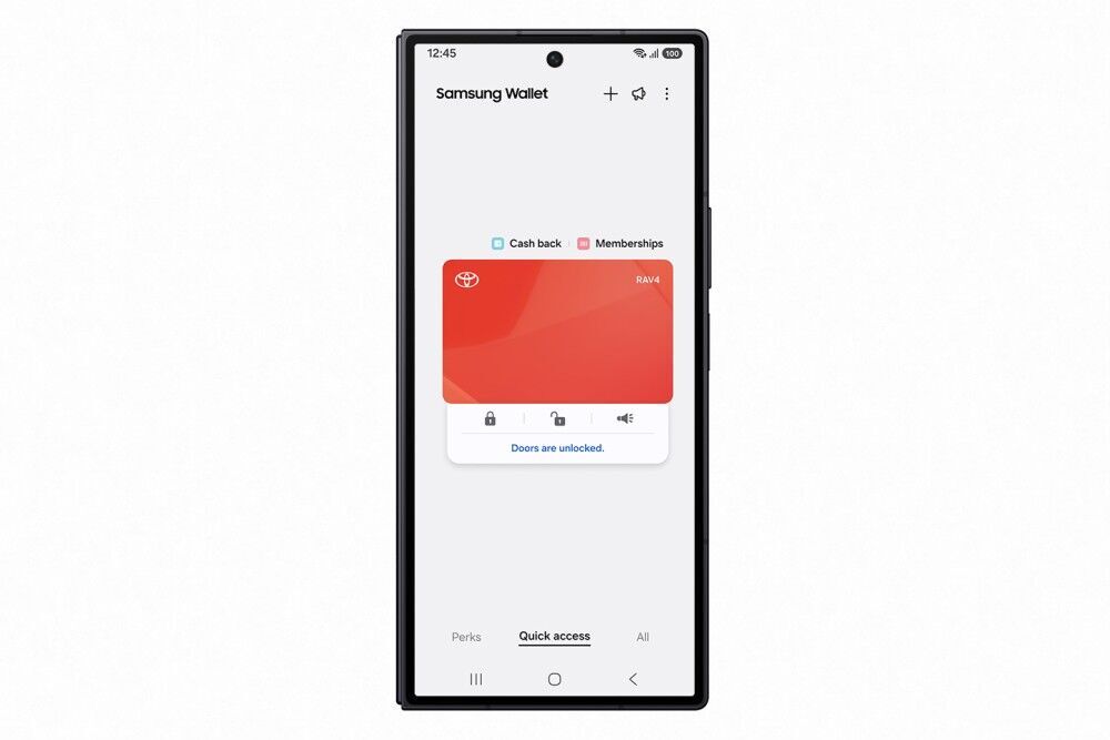 Samsung Wallet u vozů Toyota