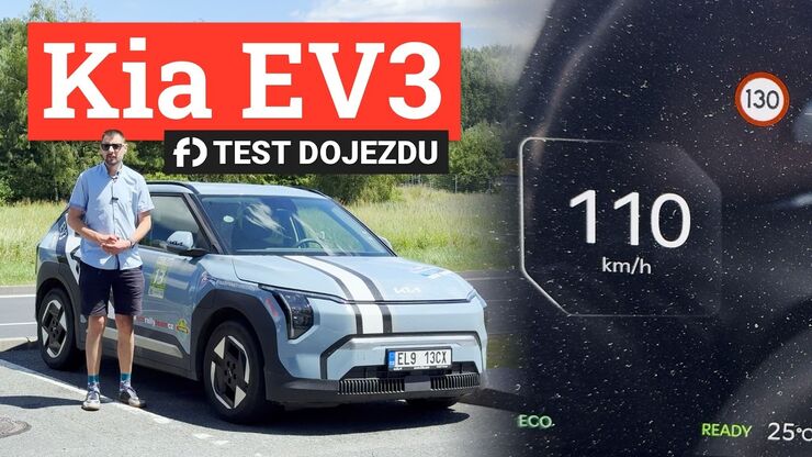 Ujede Kia EV3 dále při rychlosti 110 km/h?