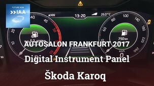 Digital Instrument Panel ve Škode Karoq – Autosalon Frankfurt 2017
