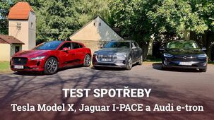 Tesla Model X proti Jaguaru I-Pace a Audi e-tron. Kdo je králem spotřeby?