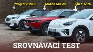 SROVNÁVACÍ TEST: Elektrické kompaktní crossovery Kia e-Niro, Mazda MX-30 a Peugeot e-2008