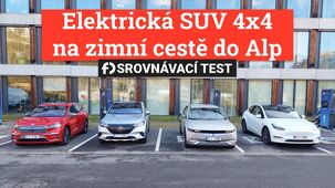 Porovnali jsme 4 elektromobily na zimní cestě do Alp – Vyhraje Hyundai, Mercedes, Škoda nebo Tesla?