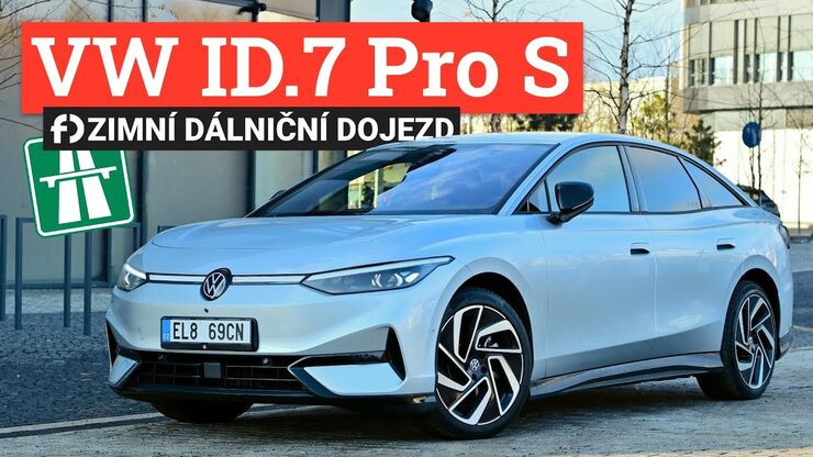 Příjemně překvapil! Kolik km ujede VW ID.7 Pro S v zimě na dálnici?