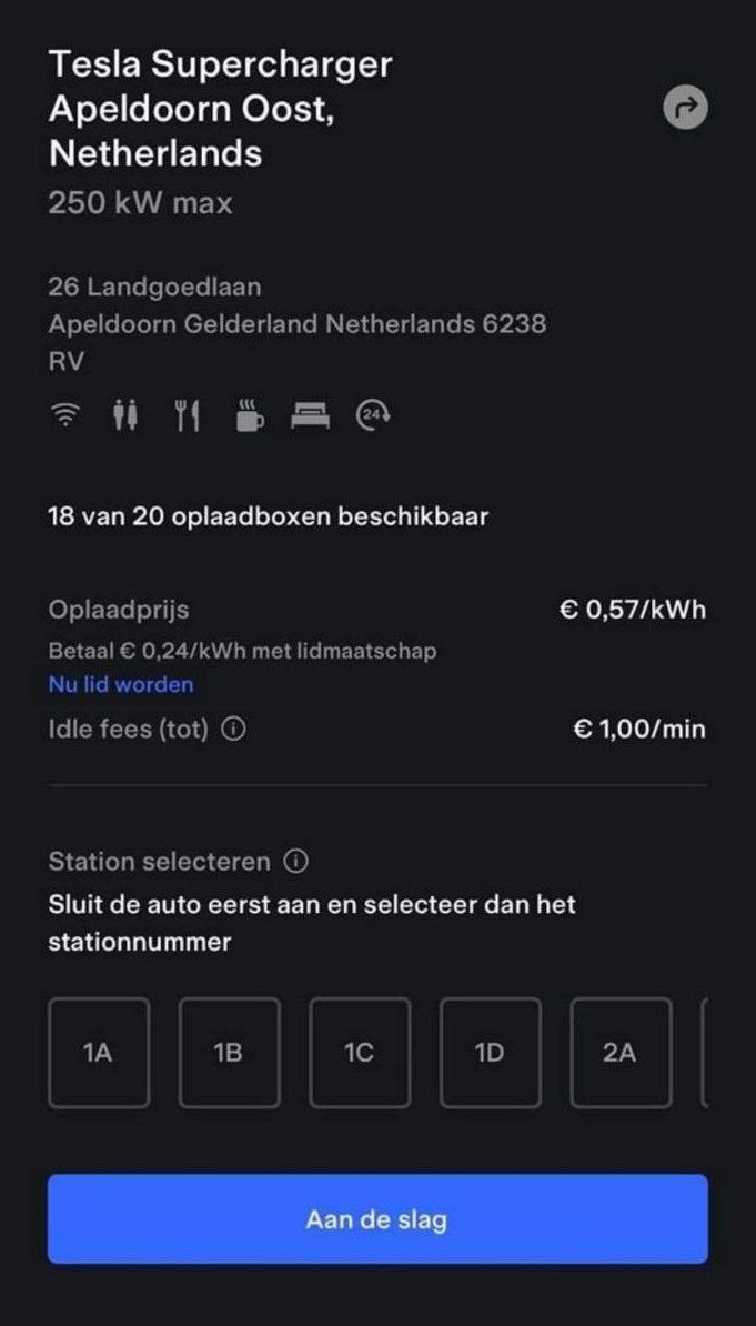 Screenshot z aplikace Tesla