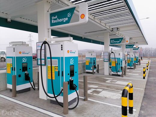 Shell, dálnice D4, 68. km směr SRN, odpočívka Krsice, čerpací stanice Shell
