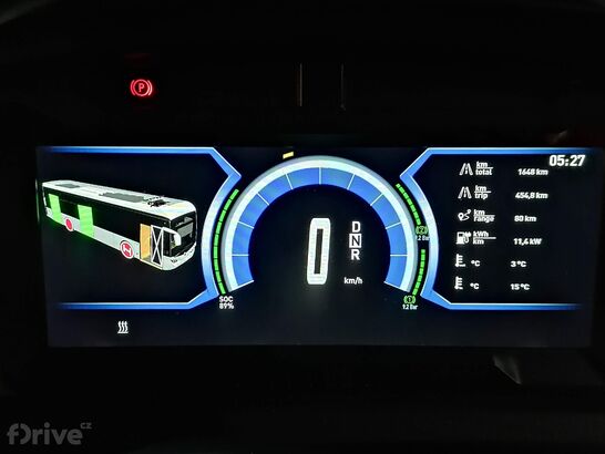 Škoda E´City 36 BB - hodnota energie před odjezdem na linku 154