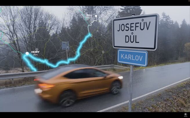 Škoda Enyaq Coupé RS iV dojíždí do Josefova Dolu