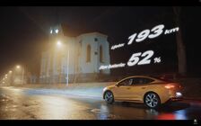 Škoda Enyaq Coupé RS iV, ujeto 193 km a v baterii zbývá 52 %