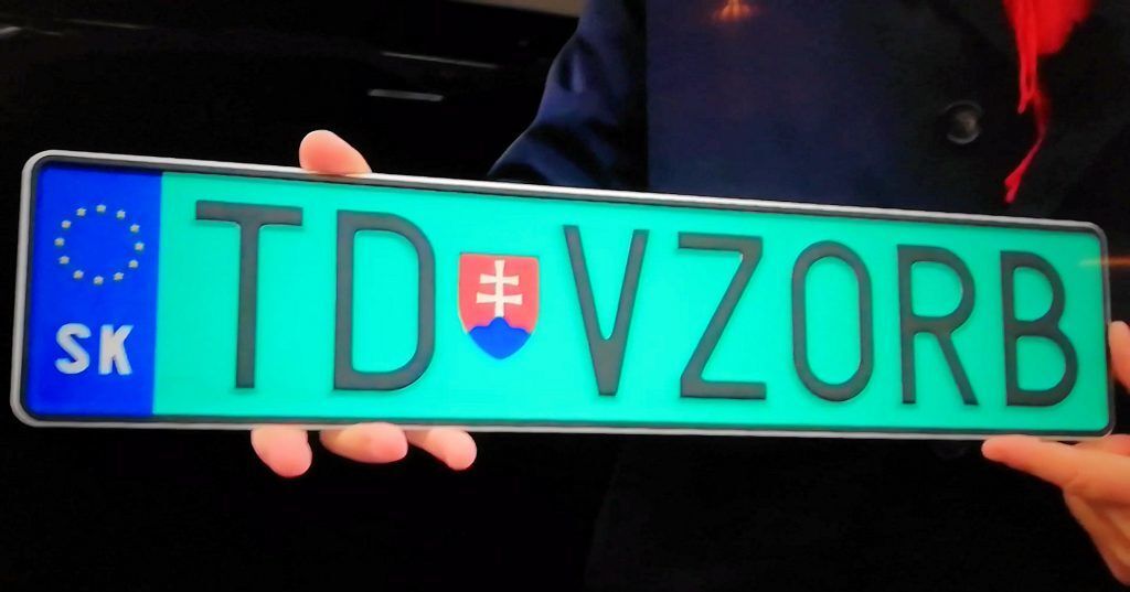 Slovenská zelená registrační značka